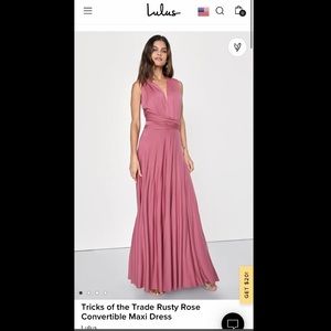 Tricks of the Trade Rusty Rose Convertible Maxi Dress Lulus